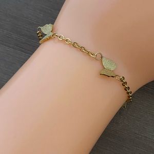 Butterfly Stainless Steel Bracelet Woman Gift Pulsera Mariposa Acero Inoxidable